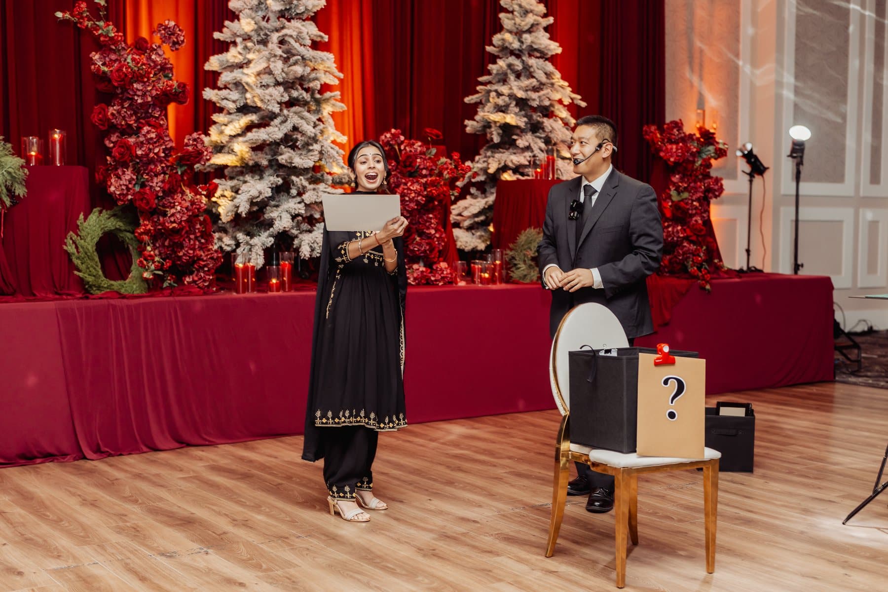 Event guests reacting to close-up magic