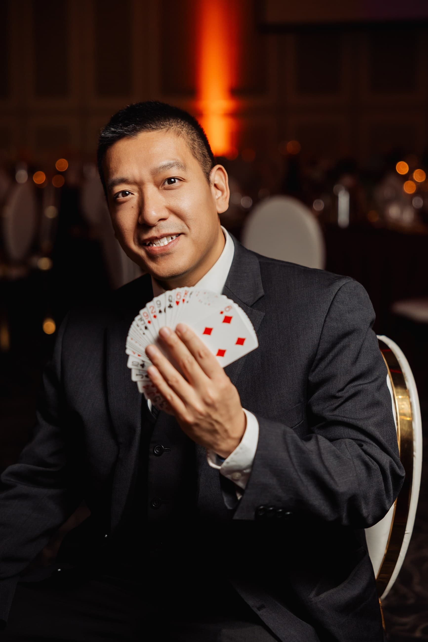 Event guests reacting to close-up magic