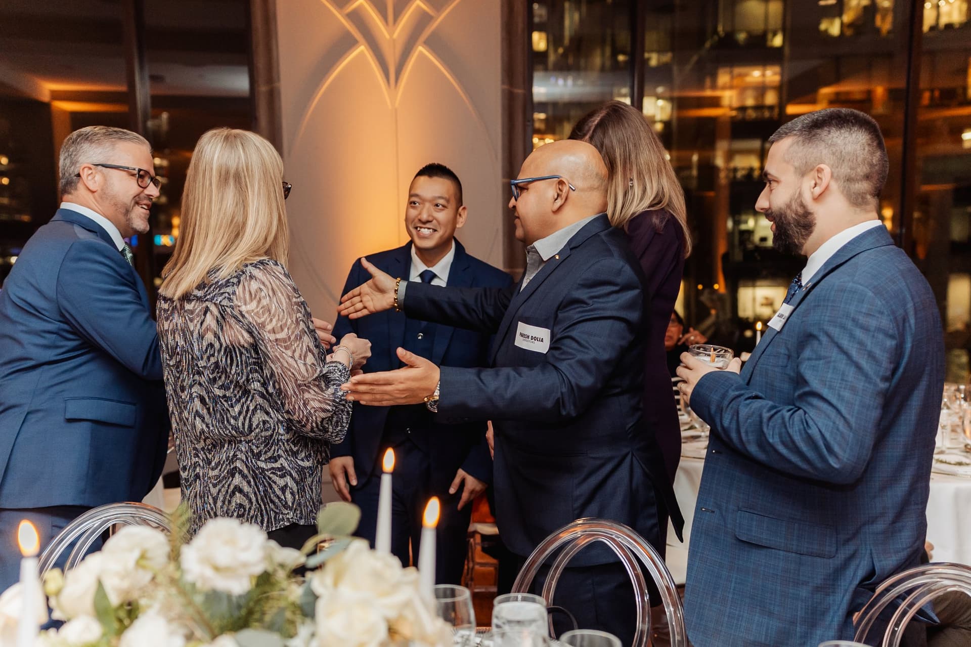 Event guests reacting to close-up magic